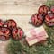 4ct. 2.5" Red and Gold Glass Hanging Christmas Ball Ornaments